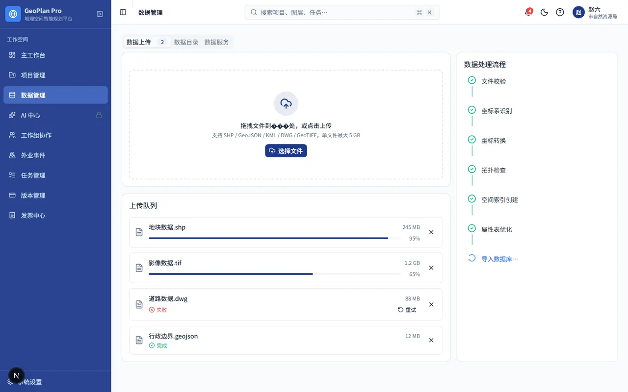 数据管理界面实拍
